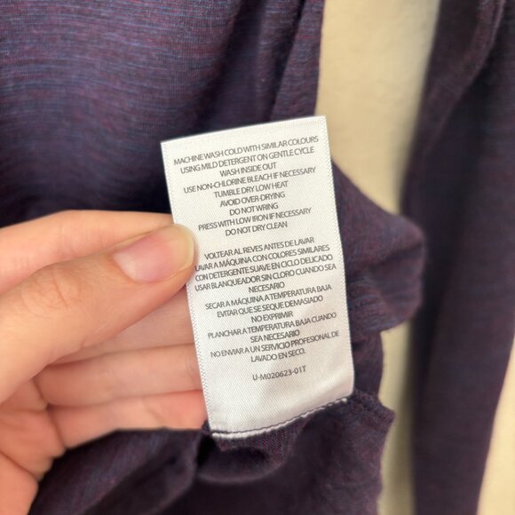 Segments Merino Wool Purple Essential Base Layer Long Sleeve Shirt - Picture 7 of 9